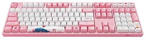 Akko World Tour Tokyo 108-Key R1 Wired Pink Mechanical Gaming Keyboard, Programmable with OEM Profiled PBT Dye-Sub Keycaps and N-Key Rollover (Akko 2nd Gen Pink Linear Switch)