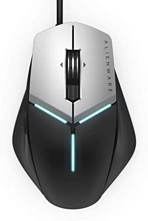 Alienware Elite Gaming Mouse AW959 with 12, 000 DPI Pixart Optical Sensor Featuring Redesigned Side Wings for Improved Grip and Alienfx with RGB Lighting