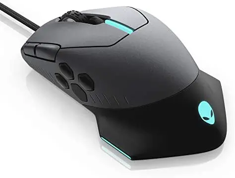 Alienware Gaming Mouse 510M RGB Gaming Mouse AW510M: 16, 000 DPI Optical Sensor – Alienfx RGB – 10 Buttons – Adjustable Scroll Wheel – Large Click Anywhere L/R Buttons