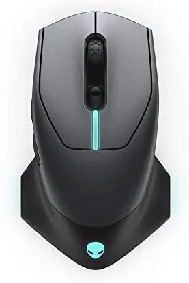 Alienware Wired/Wireless Gaming Mouse AW610M: 16000 DPI Optical Sensor – 350 Hour Rechargeable Battery Life – 7 Buttons – 3-ZONE Alienfx RGB Lighting