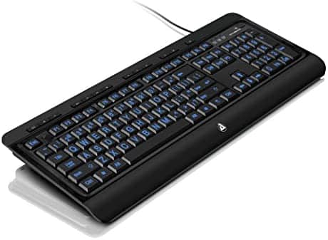 Aluratek Large Print Tri-Color Illuminated USB Keyboard model (AKBLED01F)