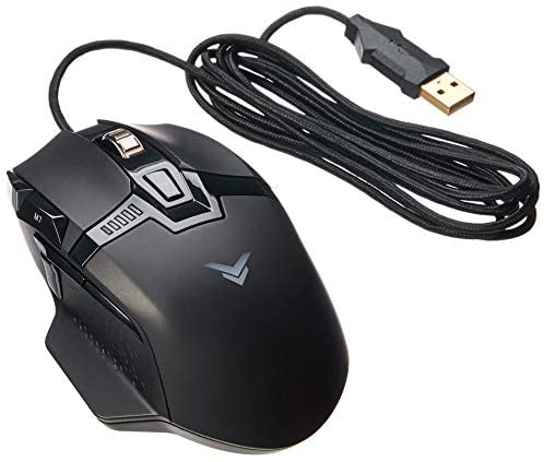 Amazon Basics PC Programmable Gaming Mouse | Adjustable 12,000 DPI, Weight Tuning