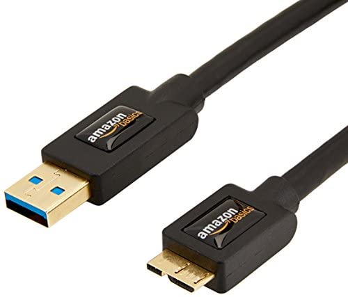 Amazon Basics USB 3.0 Charger Cable – A-Male to Micro-B – 3 Feet (0.9 Meters), Black