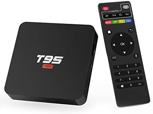 Android 10.0 TV Box, TUREWELL T95 Super TV Box Allwinner H3 Quad-Core 2GB RAM 16GB ROM Media Player Support 2.4GHz WiFi, 3D 4K H.265 Smart Android TV Box