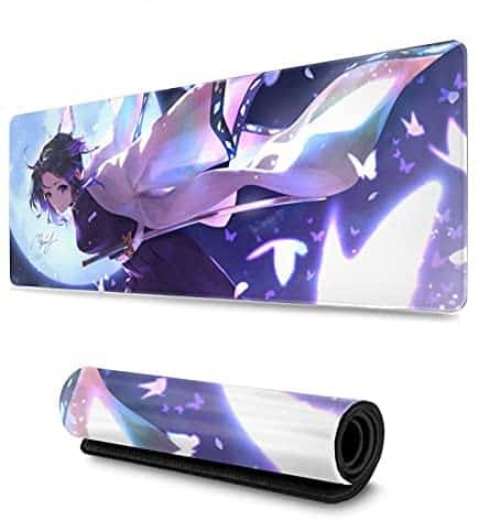 Anime Large Gaming Mouse Pad, Non-Slip Extended Gaming Mouse Mat, Gaming Keyboard Pad with Durable Stitched Edges and Long Rubber Base, for Game Office Home 11.8×31.5in