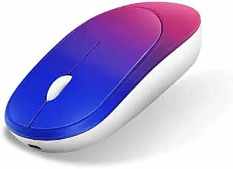 Anivia 2.4G Rechargeable Wireless Mouse with USB Receiver, Portable Ultra-Thin Noiseless Mouse for Notebook, PC, Laptop, Computer, MacBook – Gradient