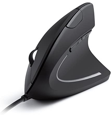 Anker Ergonomic Optical USB Wired Vertical Mouse 1000/1600 DPI, 5 Buttons CE100