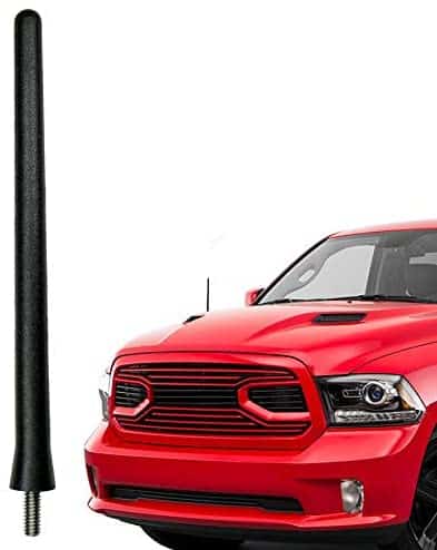 AntennaMastsRus – The Original 6 3/4 Inch Antenna fits Dodge Ram Truck 1500 (2009-2021) – USA Stainless Steel Threading – Car Wash Proof – Internal Copper Coil – Premium Reception