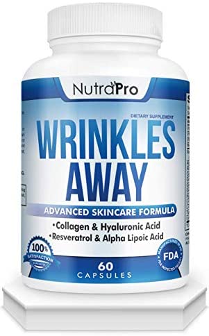 Anti Wrinkle and Ageless Skin Vitamins – Dermal Repair Complex for Skin Repair with Collagen & Resveratrol & Alpha – Lipoic Acid & Hyaluronic Acid Supplement to Renew Skin by NutraPro.