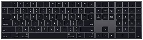 Apple Magic Keyboard with Numeric Keypad, Wireless – Space Gray (Renewed)