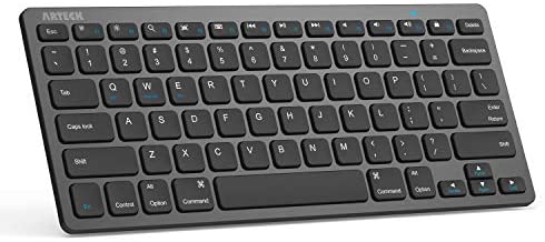 Arteck Ultra-Slim Bluetooth Keyboard Compatible with iPad 10.2-inch/iPad Air/iPad 9.7-inch/iPad Pro/iPad Mini, iPhone and Other Bluetooth Enabled Devices Including iOS, Android, Windows, Black