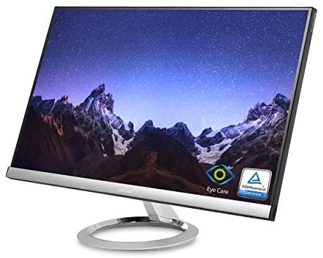 Asus Designo MX279HS Monitor – 27″ Full HD (1920×1080), IPS LED with 178° Wide-View, Frameless, 1080P, Low Blue Light Eye Care HDMI VGA,Silver/Black