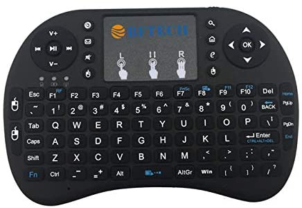 BFTECH 2.4GHz Mini Wireless Keyboard with Touchpad Mouse,Handheld Remote,Pi 2/3,KODI Android TV Box, HTPC/IPTV, Windows 7 8 10