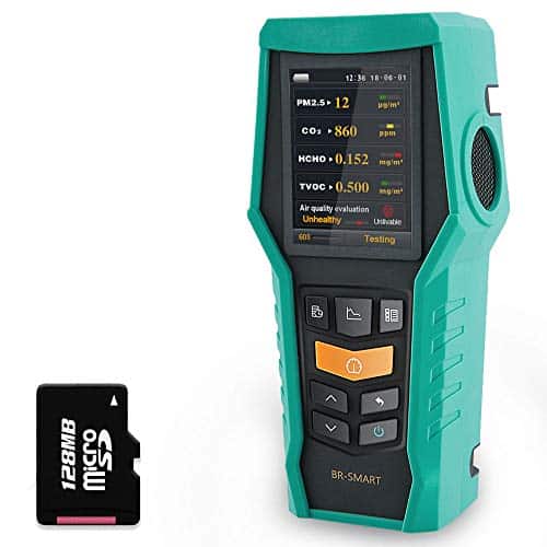 BLATN Smart 128s Air Quality Monitor Indoor CO2 PM2.5 TVOC Meter Formaldehyde HCHO Detector VOCs Pollution AQI Tester PM1.0 PM10 Dust Particle Counter Data Logger Home