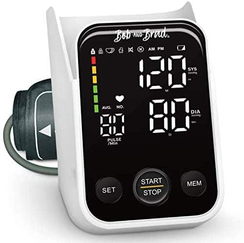 BOB AND BRAD Blood Pressure Machine, Blood Pressure Monitors Upper Arm, Automatic Digital BP Cuff for Home Use, Accurate High BP Monitor, Pulse Rate Monitoring, Large Cuff,LED Display, 240 Sets Memory