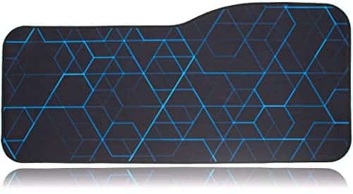 BRILA Extended Mouse pad – Curve Design Gaming Mouse pad – Stitched Edges & Skid Proof Rubber Base – 29″ x 13.8″ x 0.12″ X-Large Mouse Keyboard Desk Mat for Computer Laptop (Geometrical Lines)