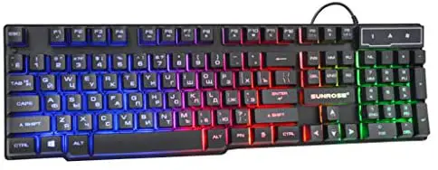 Belloc 2019 Gaming Keyboard Mechanical Feeling Keyboard With Backlight Russian Wired Keyboard