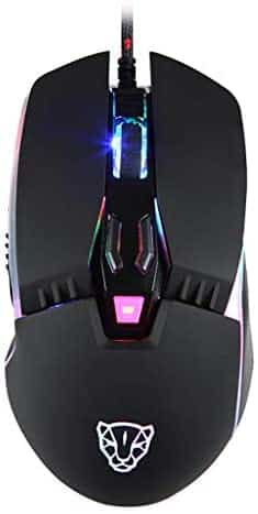Belloc 2019 V20 8 Buttons RGB Backlit Wired Gaming Mouse, Ergonomic for Notebook, Pc, Laptop, Computer, Black
