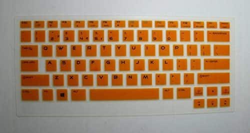 BingoBuy Semi-Orange Soft Ultra thin Silicone Keyboard Protector Skin Cover for Backlit Dell Alienware 14 (2013 version), 13 (2014 version), 13 R2(2015 version) Gaming Laptop(if your “enter” key looks like “7”, our skin can’t fit)