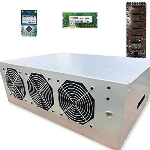 BitcoinMerch.com – Ready-to-Mine 8 GPU Mining Frame Rig with Motherboard + CPU + RAM + SSD Included