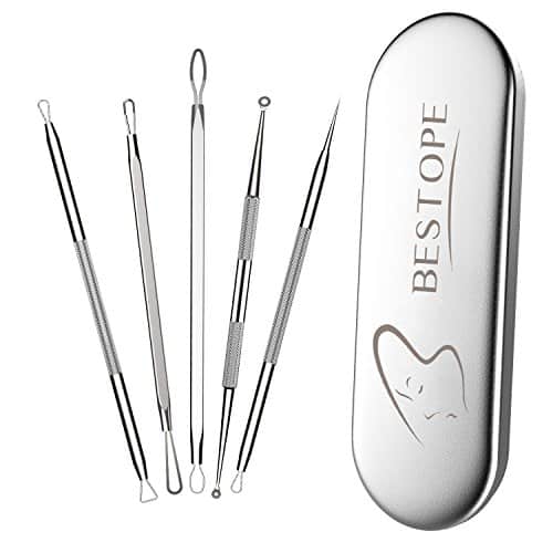 Blackhead Remover Pimple Popper Tool Kit Comedone Acne Blackhead Extractor Tool for Nose, Blemish Whitehead Extraction Kit,Stainless Steel