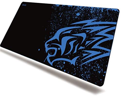 Blue Leopard-Excovip Thick Smooth Extra Large XL Gaming Mat Smooth Surface Non-Slip Rubber Mouse Pad with Designs for Office and Gamers