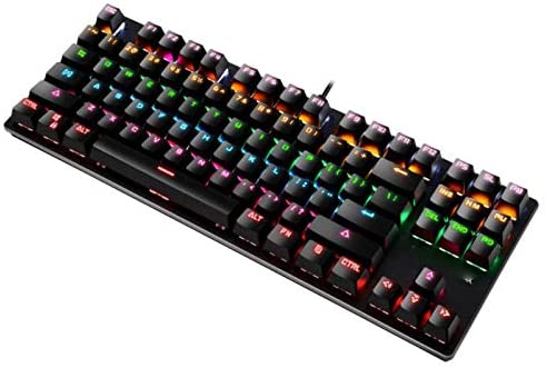 Blue Mechanical Gaming Keyboard red Switch 87key Wired Backlit Anti-ghosting/Mix led USB for Computer Laptop Computer