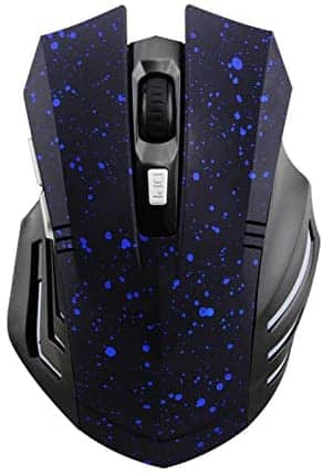 Bluetooth 3.0 Wireless Mouse, Ergonomic Portable Gaming Mouse Silent Rechargeable Optical Large Mice with 6 Buttons & 3 Adjustable DPI for PC Laptop Notebook Windows Android Mac OS (Dark Blue)