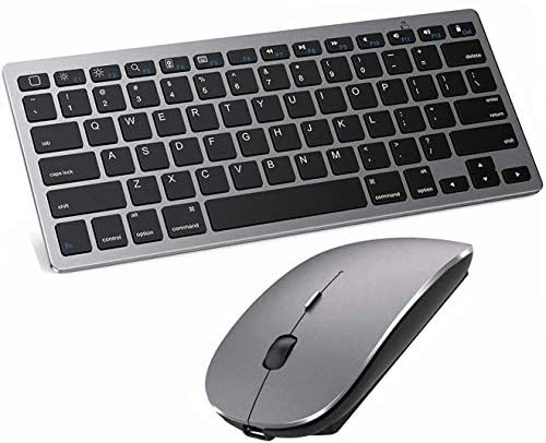 Bluetooth Keyboard and Mouse for iPad and iPhone,ipad Keyboard and Mouse,Wireless Keyboard and Mouse Compatible with ipad pro/ipad Mini/ipad Air (iPadOS 13 / iOS 13 and Above) (Gray)