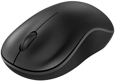 Bluetooth Mouse, 2.4G Bluetooth Wireless Mouse Dual Mode(Bluetooth 5.0+USB), Computer Mouse with USB Receiver, Ergonomic Mouse for Laptop, iPad, MacOS, PC, Windows, Android (Black)