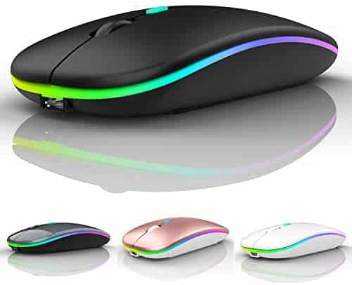 Bluetooth Mouse for ipad,Bluetooth Mouse for MacBook Air/Mac/MacBook Pro/Mini/ipad Pro/iMac/Laptop,Rechargeable Wireless Mouse for MacBook Air/MacBook pro Chromebook Laptop PC (Black)