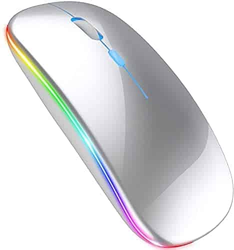 Bluetooth Mouse for ipad,Wireless Mouse for ipad/ipad pro/ipad Air/MacBook Pro/MacBook Air/Mac/PC/Laptop (Silver)