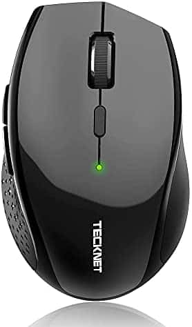 Bluetooth Wireless Mouse, TECKNET 5 Adjustable DPI Levels, 24-Month Battery Life, 6 Buttons Compatible for Ipad/ Laptop/Surface Pro/Windows Computer/Chromebook-Black