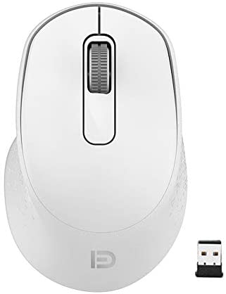 Bluetooth Wireless Mouse,Portable Laptop Mouse with Dual Mode Bluetooth + USB Receiver,1500 DPI Wireless Silent Bluetooth Mouse for Tablet Mac Computer (White)