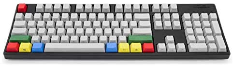 Board Keycaps for Mechanical Keyboard – PBT Keycap Set Side Printed 104 Keys OEM Profile Compatible with Cherry MX Mech Keyboards – Mechanical Keyboard Caps – Essential Gaming Accessories (RGBY)