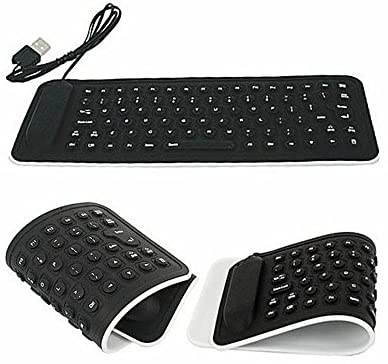 Bolayu Mini Portable Flexible Silicone USB PC Keyboard Foldable for Laptop Notebook