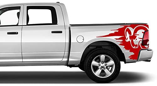 Bubbles Designs Decal Sticker Vinyl Racing Stripes Bed Compatible with Dodge Ram 1500 2500 3500 Crew Cab 2009-2020