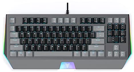 CIY TKL Mechanical Gaming Keyboard+Ergonomic Semi Mechanical Keyboard with Metal Frame+ Compatible with PC Mac PS4 Xbox One + Wired RGB Keyboard + 89 Keys Keyboard+Optical Switches