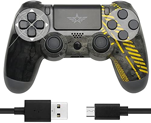 CONNYAM Wireless Controller with Charging Cable Compatible with PS4, Bluetooth Gamepad Remote Compatible with Playstation 4/ PS4/ PS4 Slim/ PS4 Pro (Warfare Design)
