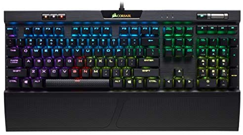 Corsair K70 RGB MK.2 Mechanical Gaming Keyboard – USB Passthrough & Media Controls – Tactile & Quiet- Cherry MX Brown – RGB LED Backlit (CH-9109012-NA)
