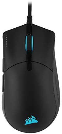 CORSAIR Sabre RGB PRO Champion Series FPS/MOBA Gaming Mouse – Ergonomic Shape for Esports and Competitive Play – Ultra-Lightweight 74g – Flexible Paracord Cable