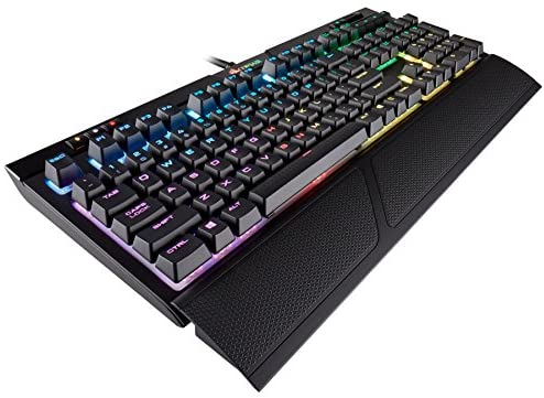 CORSAIR STRAFE RGB MK.2 Mechanical Gaming Keyboard – USB Passthrough – Linear and Quiet – Cherry MX Red Switch – RGB LED Backlit and CORSAIR MM300 – Extended Mouse Mat