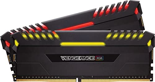 CORSAIR VENGEANCE RGB 16GB (2x8GB) DDR4 3200MHz C16 Desktop Memory – Black
