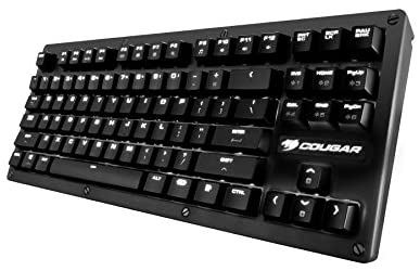 COUGAR Puri TKL1 Mechanical Gaming Keyboard with Magnetic Protective Cover and Extra Set of Metallic Keycaps, Cherry MX Red