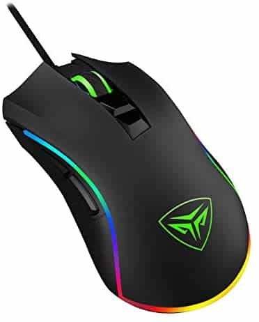 CP3 Gaming Mouse Wired 5000 DPI Adjustable PC Gaming Mouse with RGB Backlit 7 Programmable Buttons Ergonomic Computer Mice for Windows 7/8/10/XP Vista Linux