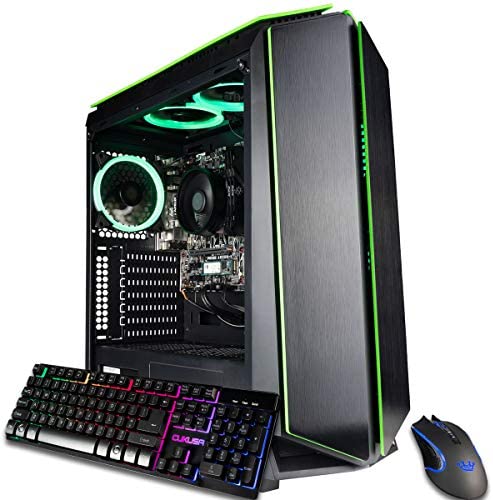 CUK Mantis Custom Gaming PC (AMD Ryzen 3 3200G, 16GB DDR4 RAM, 512GB NVMe SSD, 300W PSU, No OS) The Best New Tower Desktop Computer for Gamers