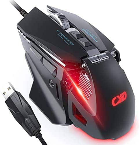 CYD C300 Gaming Mouse Wired, USB 3.0 Wired Mouse for Laptop, Ergonomic Design Gaming Mice, Programmable Mouse Gamer, Snap-Change Tracking & Shootout RGB Gaming Mouse, Gamer-Mouse – DPI 7200