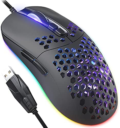 CYD C306 RGB Wired Gaming Mouse, USB 3.0 Mouse with Side Buttons, Ergonomic Design Gaming Mice, Programmable Mouse Gamer, Snap-Change Tracking & Shootout RGB Gaming Mouse – DPI 7200