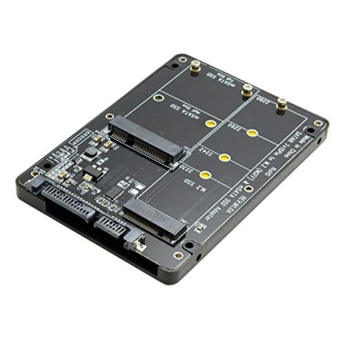 CableCC 2 in 1 Combo M.2 NGFF B-key & mSATA SSD to SATA 3.0 Adapter Converter Case Enclosure