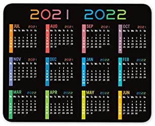Calendar for 2021 2022 Mouse Pad Gaming Mouse Pad Mousepad Nonslip Rubber Backing